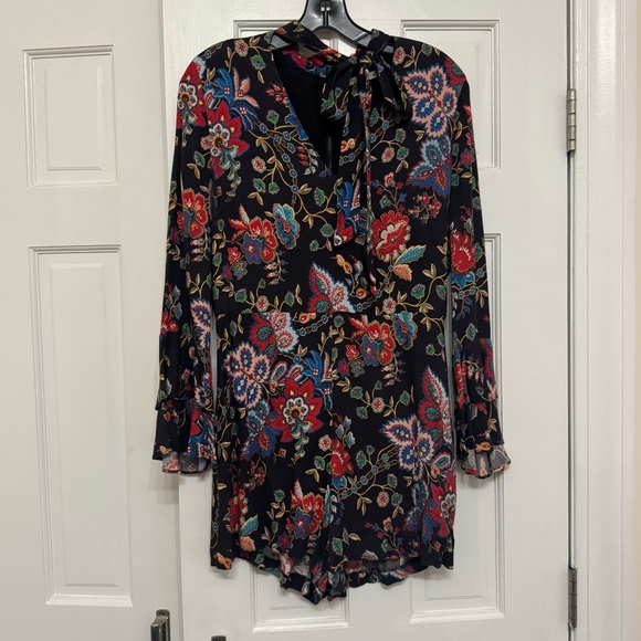 Alice + Olivia Multicolor Floral Romper - Picture 2 of 8